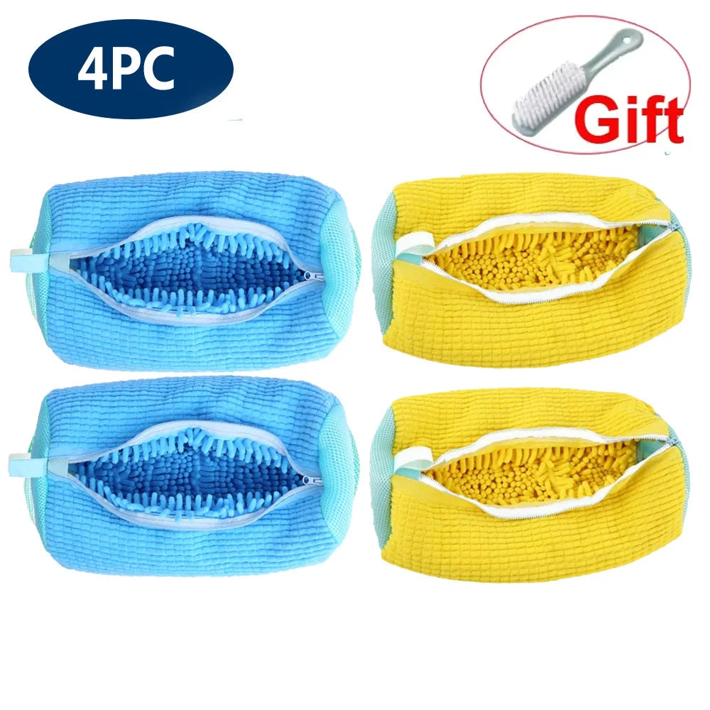 Shoe Washing Machine Bag Reusable Sneaker Cleaning Bag for Washer Dryer Protective Mesh Laundry Bag for Tennis Shoes All Size