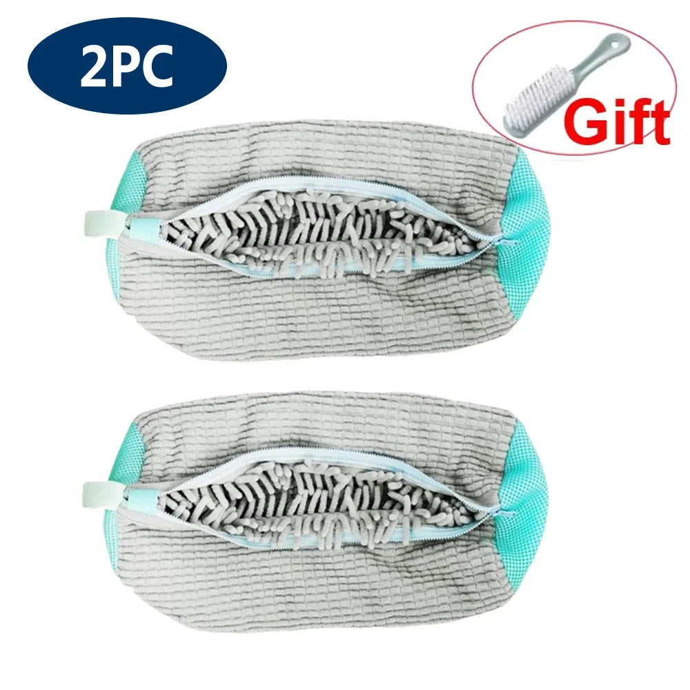 Shoe Washing Machine Bag Reusable Sneaker Cleaning Bag for Washer Dryer Protective Mesh Laundry Bag for Tennis Shoes All Size