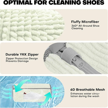 Shoe Washing Machine Bag Reusable Sneaker Cleaning Bag for Washer Dryer Protective Mesh Laundry Bag for Tennis Shoes All Size