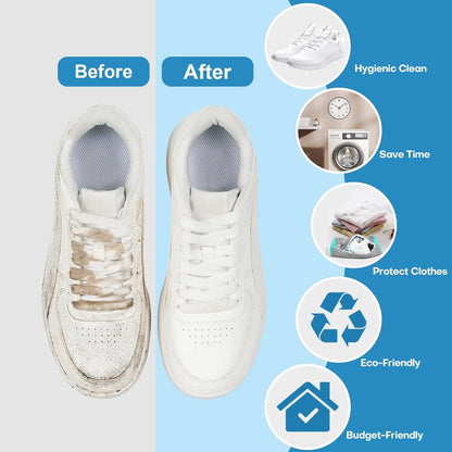 Shoe Washing Machine Bag Reusable Sneaker Cleaning Bag for Washer Dryer Protective Mesh Laundry Bag for Tennis Shoes All Size