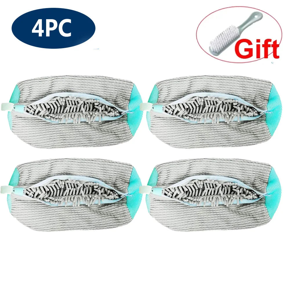 Shoe Washing Machine Bag Reusable Sneaker Cleaning Bag for Washer Dryer Protective Mesh Laundry Bag for Tennis Shoes All Size