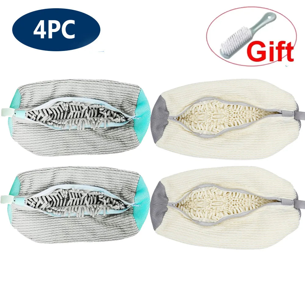 Shoe Washing Machine Bag Reusable Sneaker Cleaning Bag for Washer Dryer Protective Mesh Laundry Bag for Tennis Shoes All Size